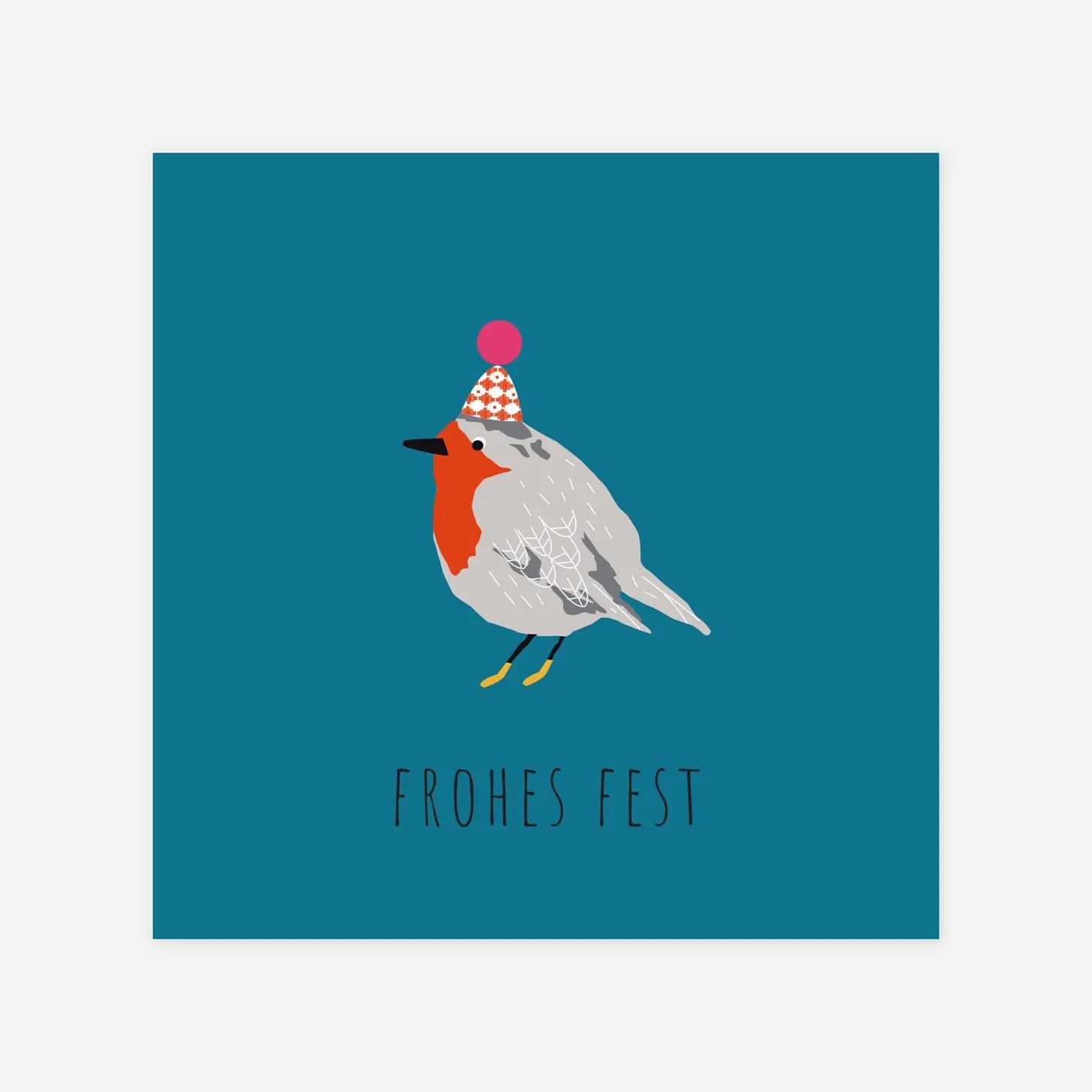 Weihnachtskarte Spatz