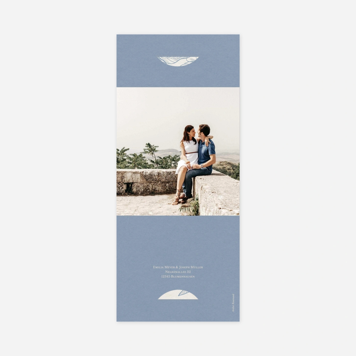 Hochzeitseinladung Spaziergang im Garten