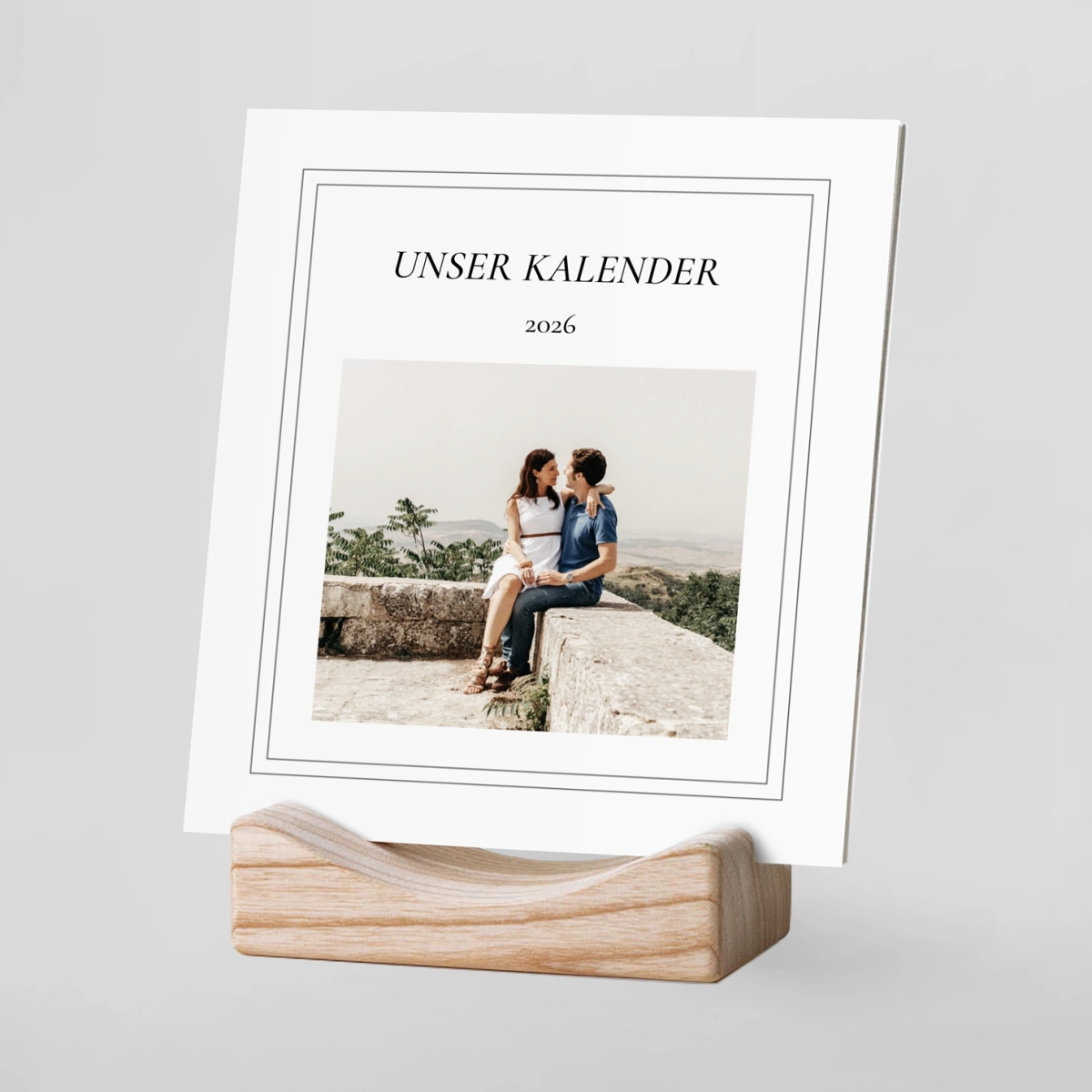 Tischkalender mit Holzfuß Storybook