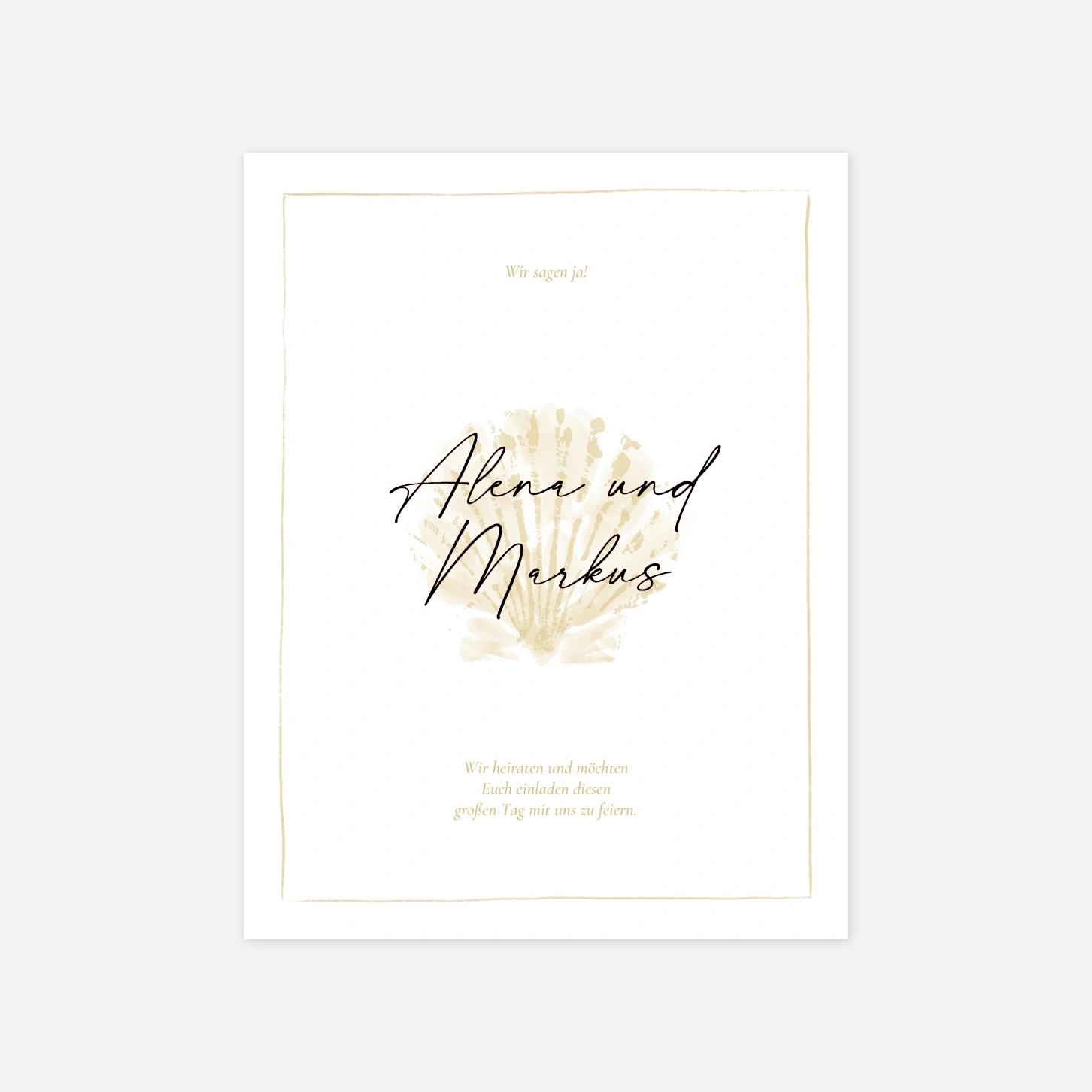 Hochzeitseinladung Strand