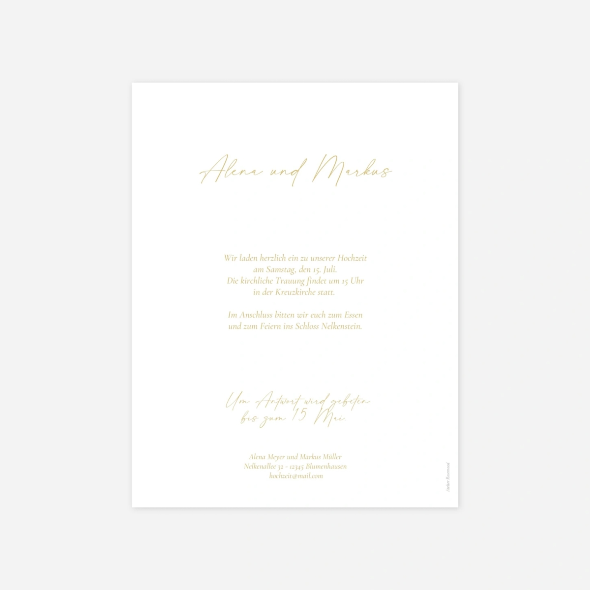 Hochzeitseinladung Strand