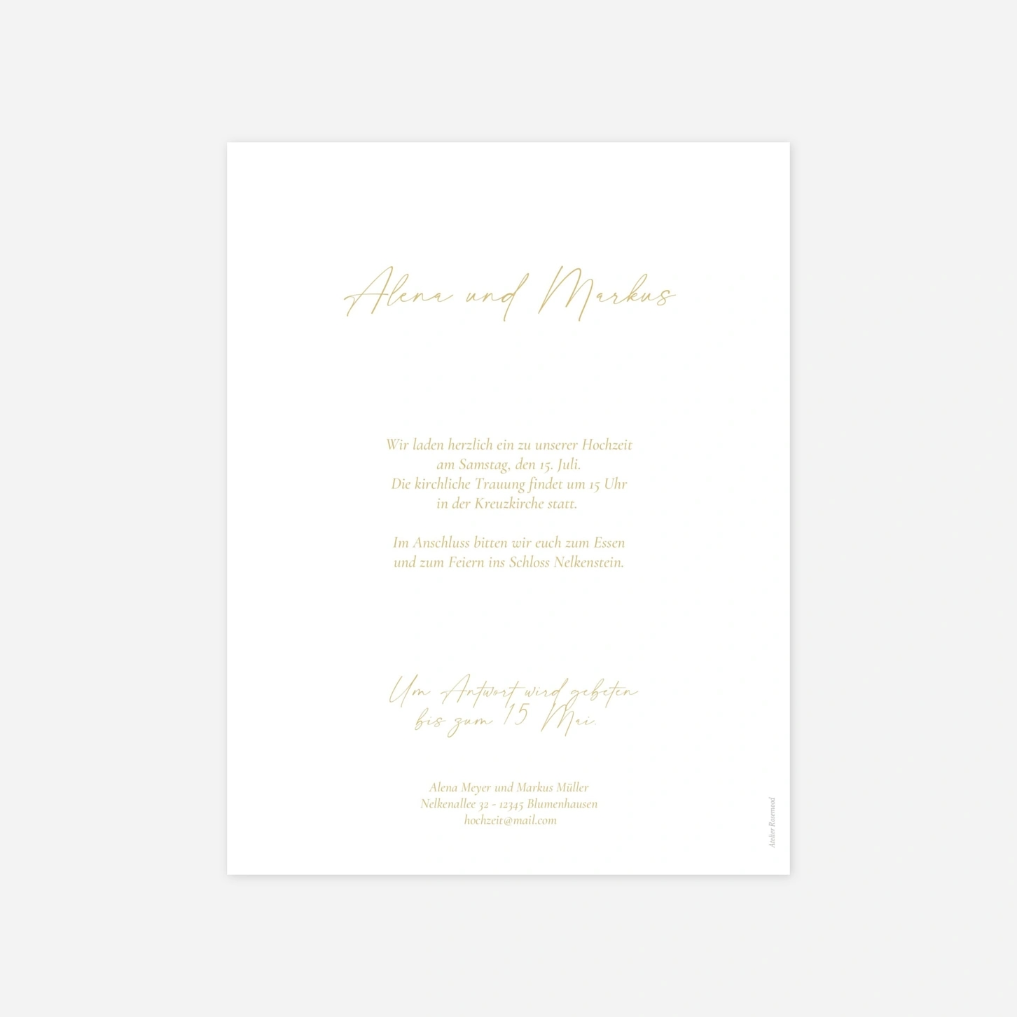 Hochzeitseinladung Strand