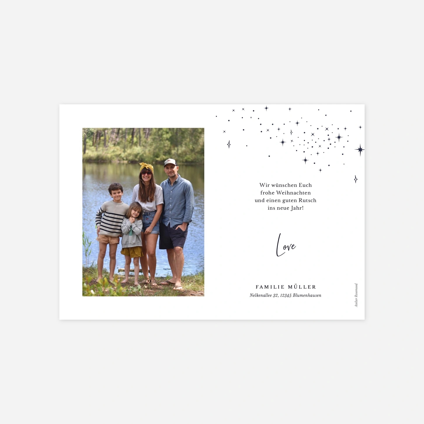 Weihnachtskarte Sternbild