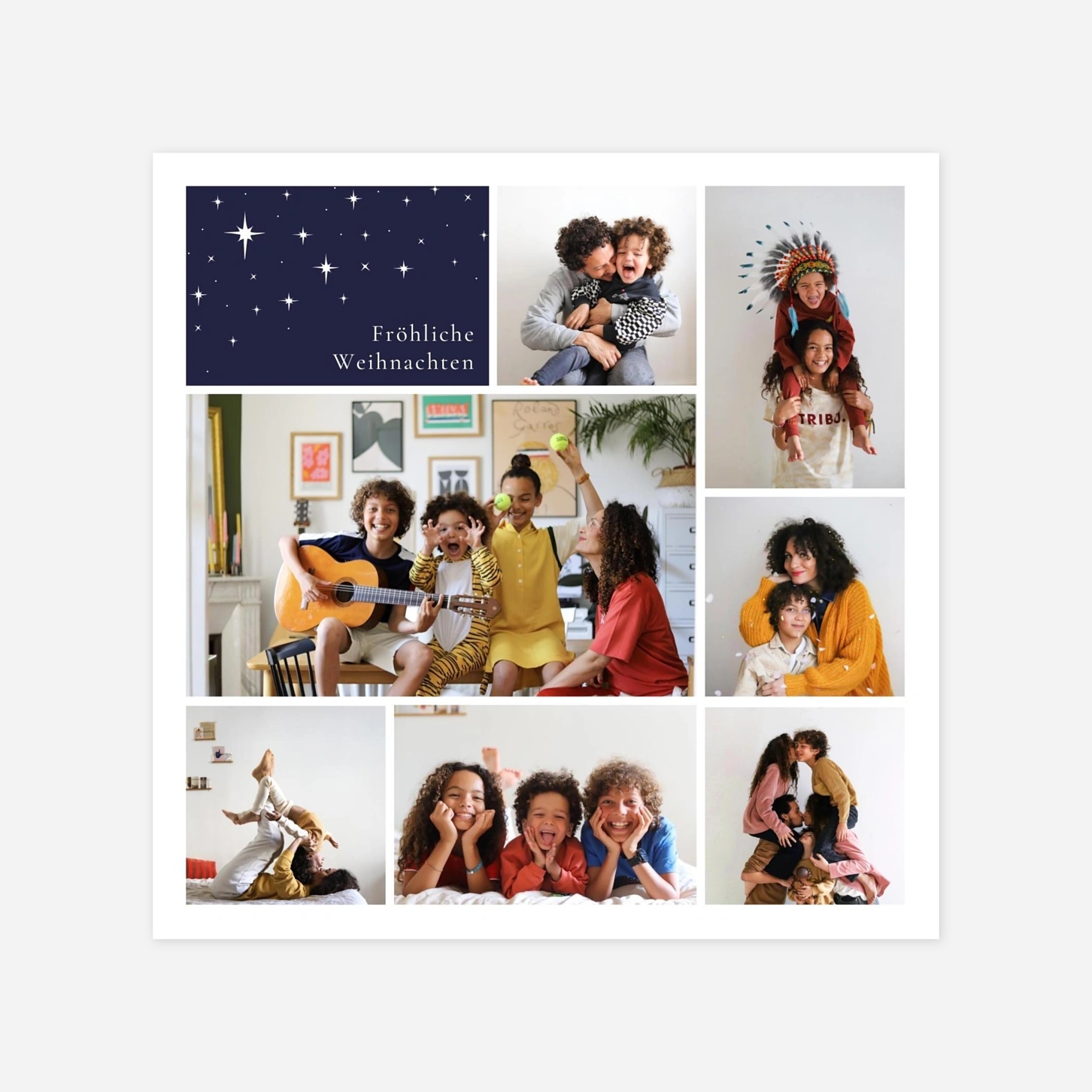 Weihnachtskarte Sternenhimmel