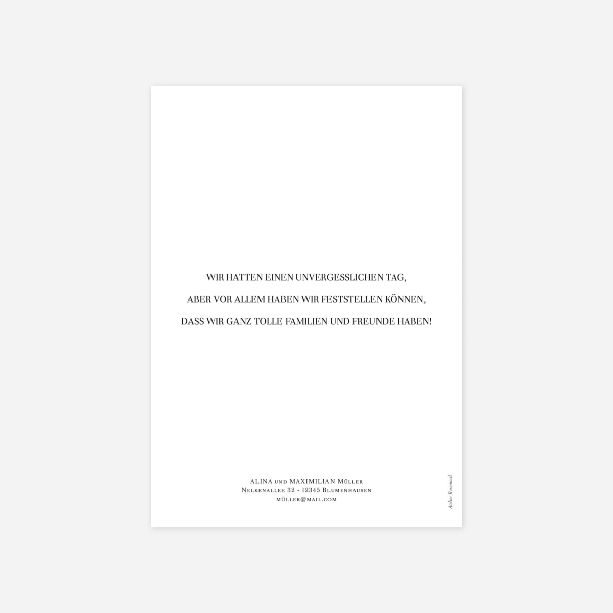 Dankeskarte Hochzeit Stilvoll Modern