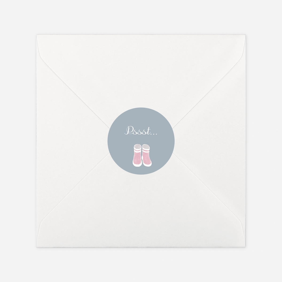 Aufkleber (Gastgeschenk) Stiefel 2 Kinder