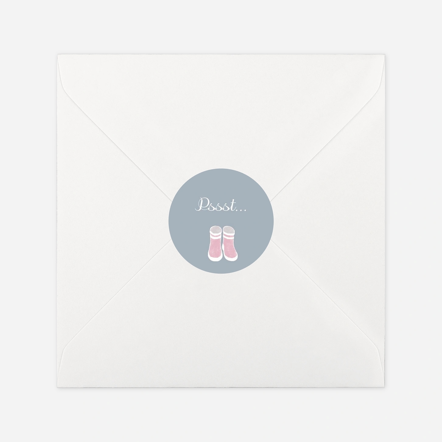 Aufkleber (Gastgeschenk) Stiefel 2 Kinder