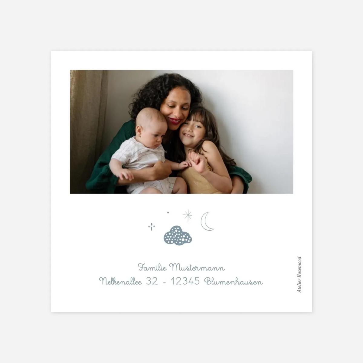 Dankeskarte Geburt Sternennacht