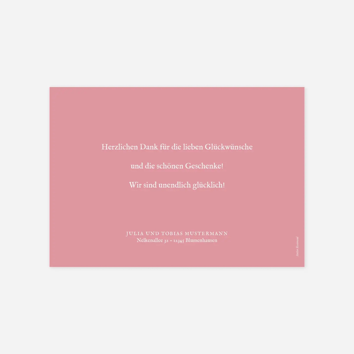 Dankeskarte Geburt Stempel