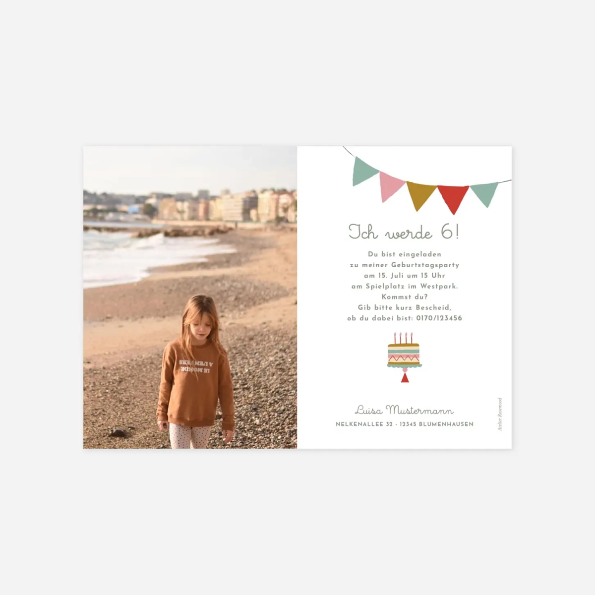 Kindergeburtstagseinladung Sweet Candy