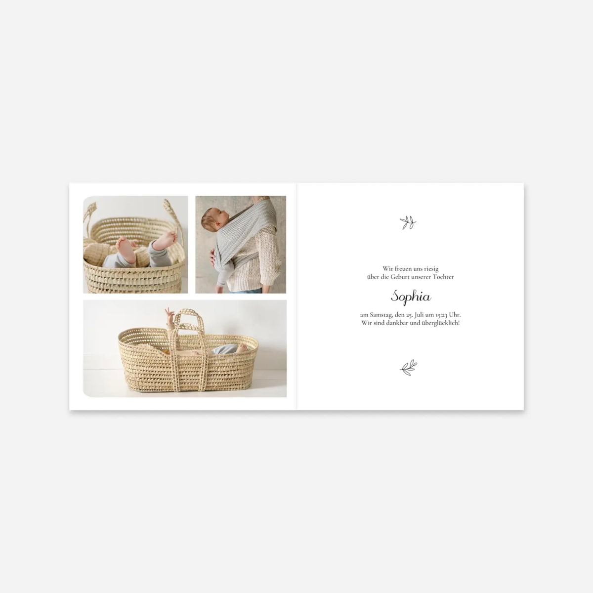 Geburtskarte Sweet family