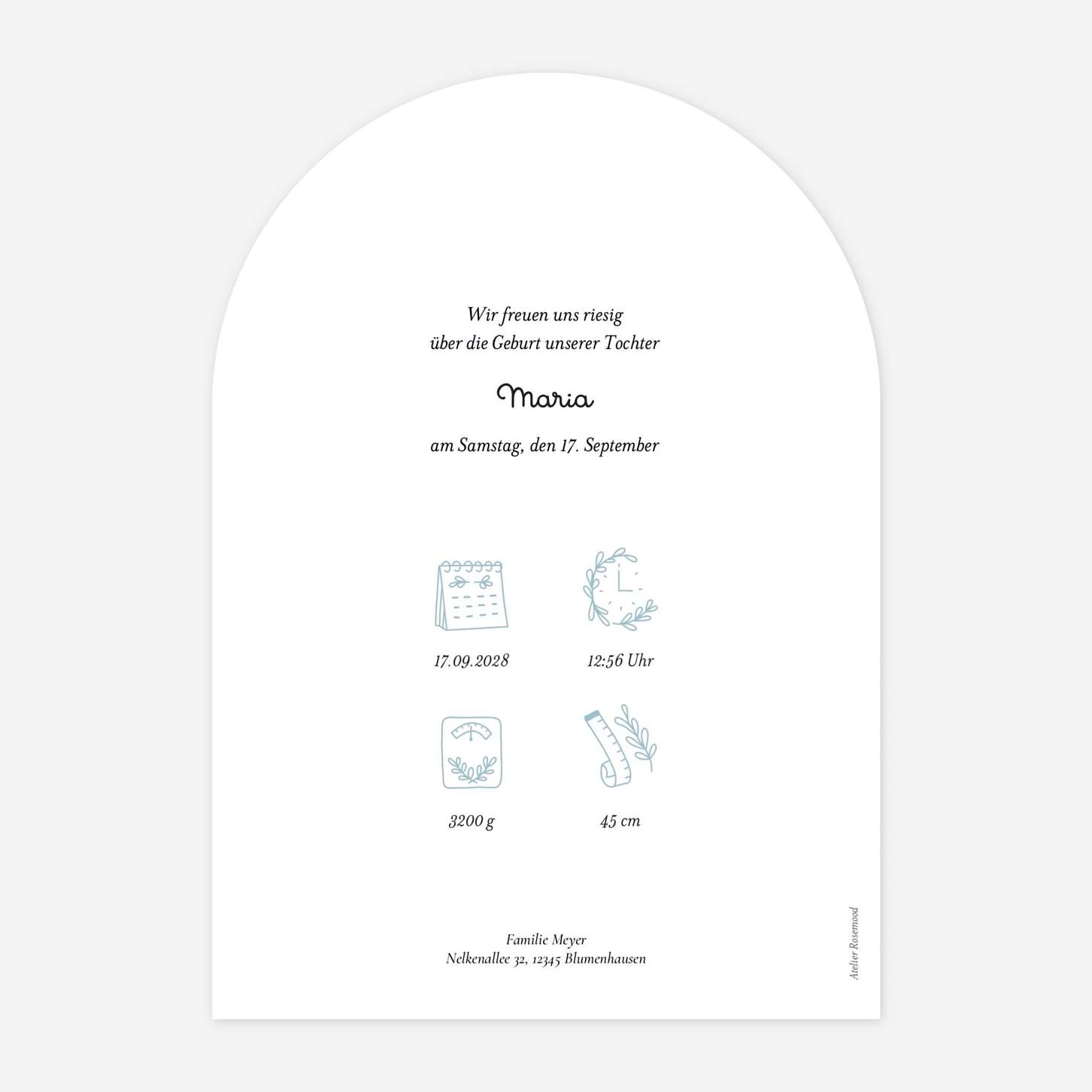 Geburtskarte Sweet Home