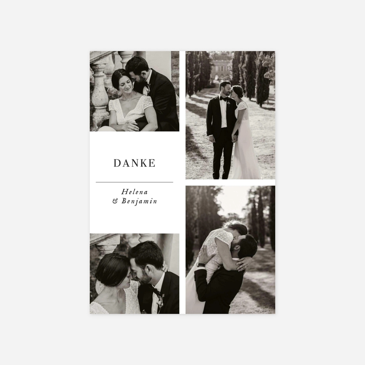 Dankeskarte Hochzeit Sweet Moments 4 Fotos