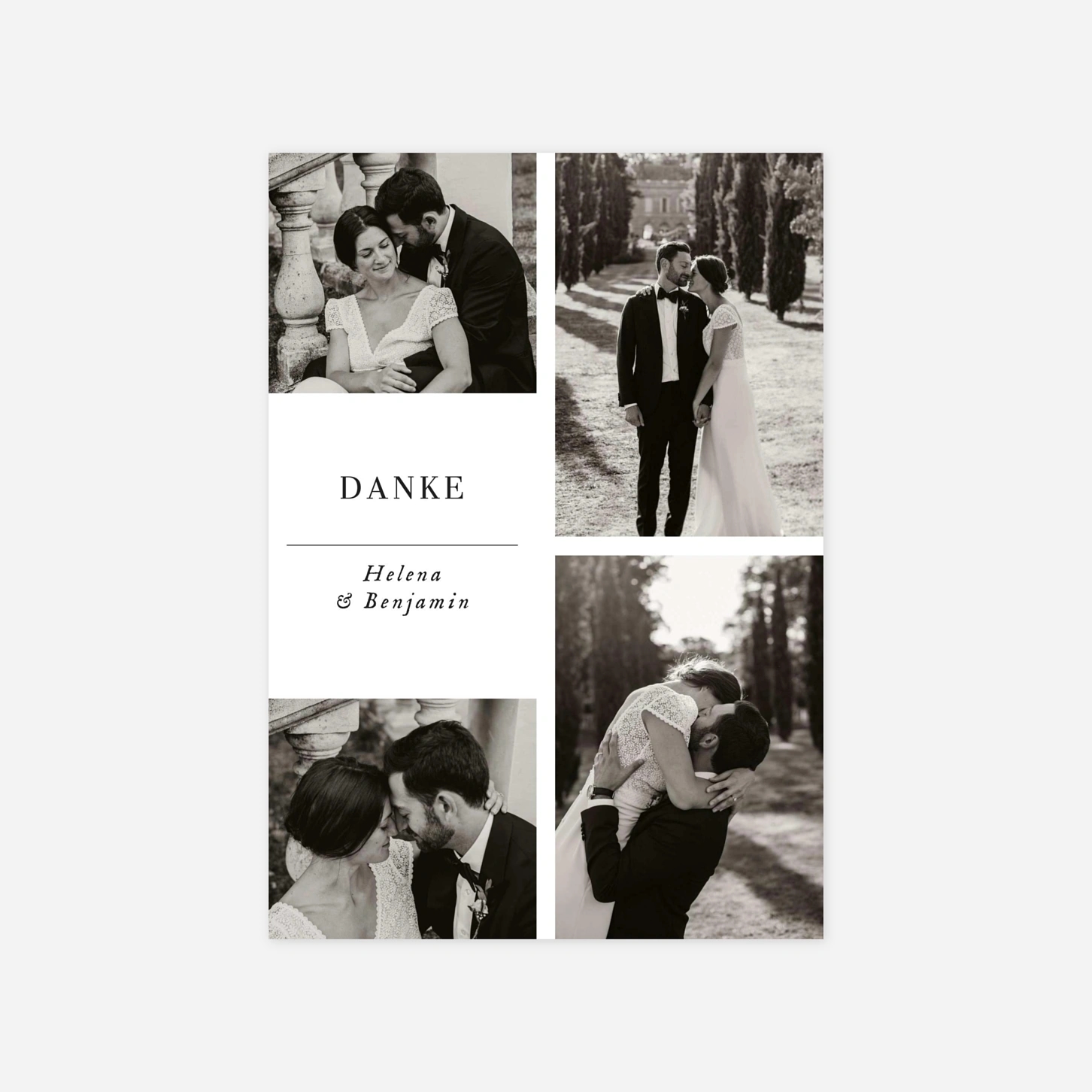 Dankeskarte Hochzeit Sweet Moments 4 Fotos