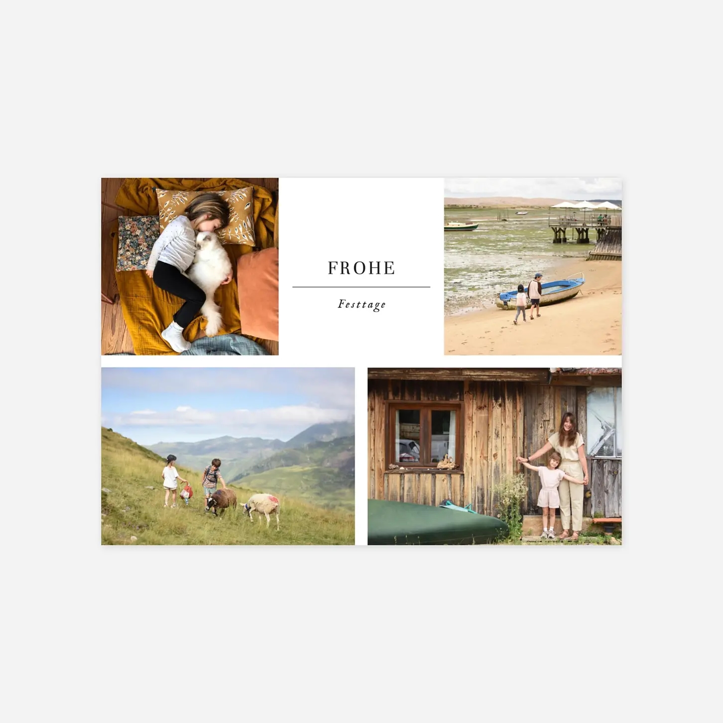 Weihnachtskarte Sweet Moments 4 Fotos