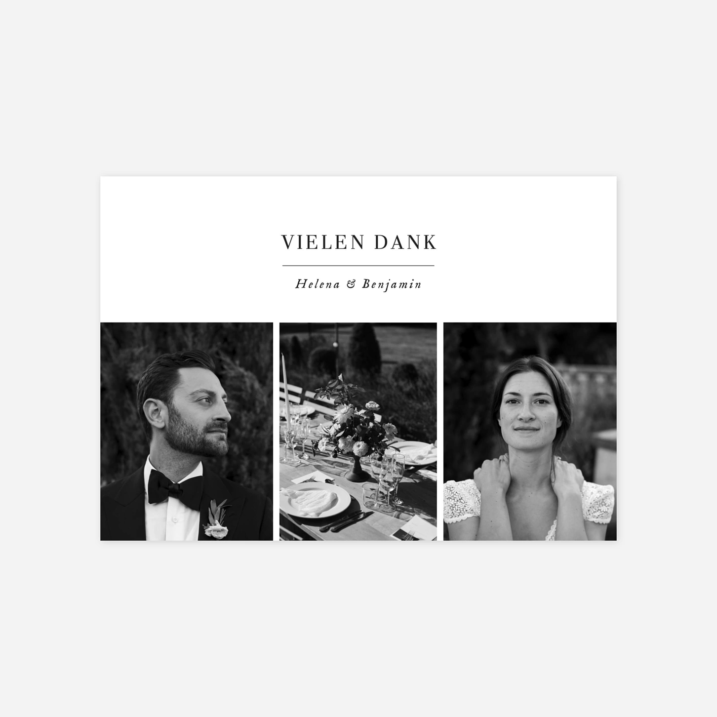 Dankeskarte Hochzeit Sweet Moments 3 Fotos