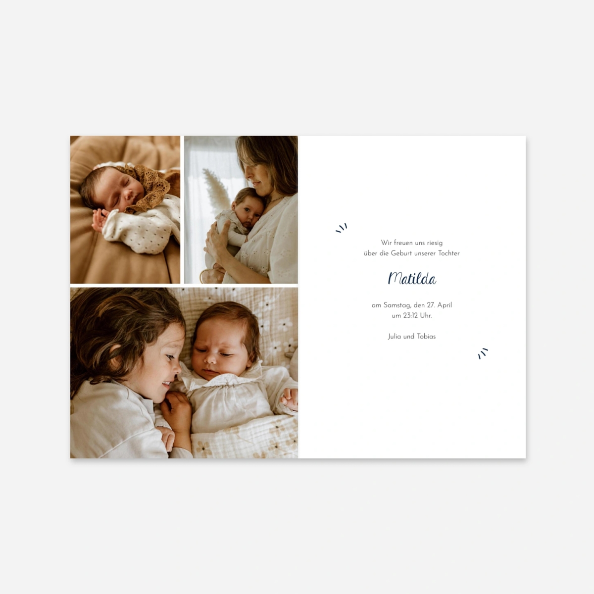 Geburtskarte Strahlendes Wunder