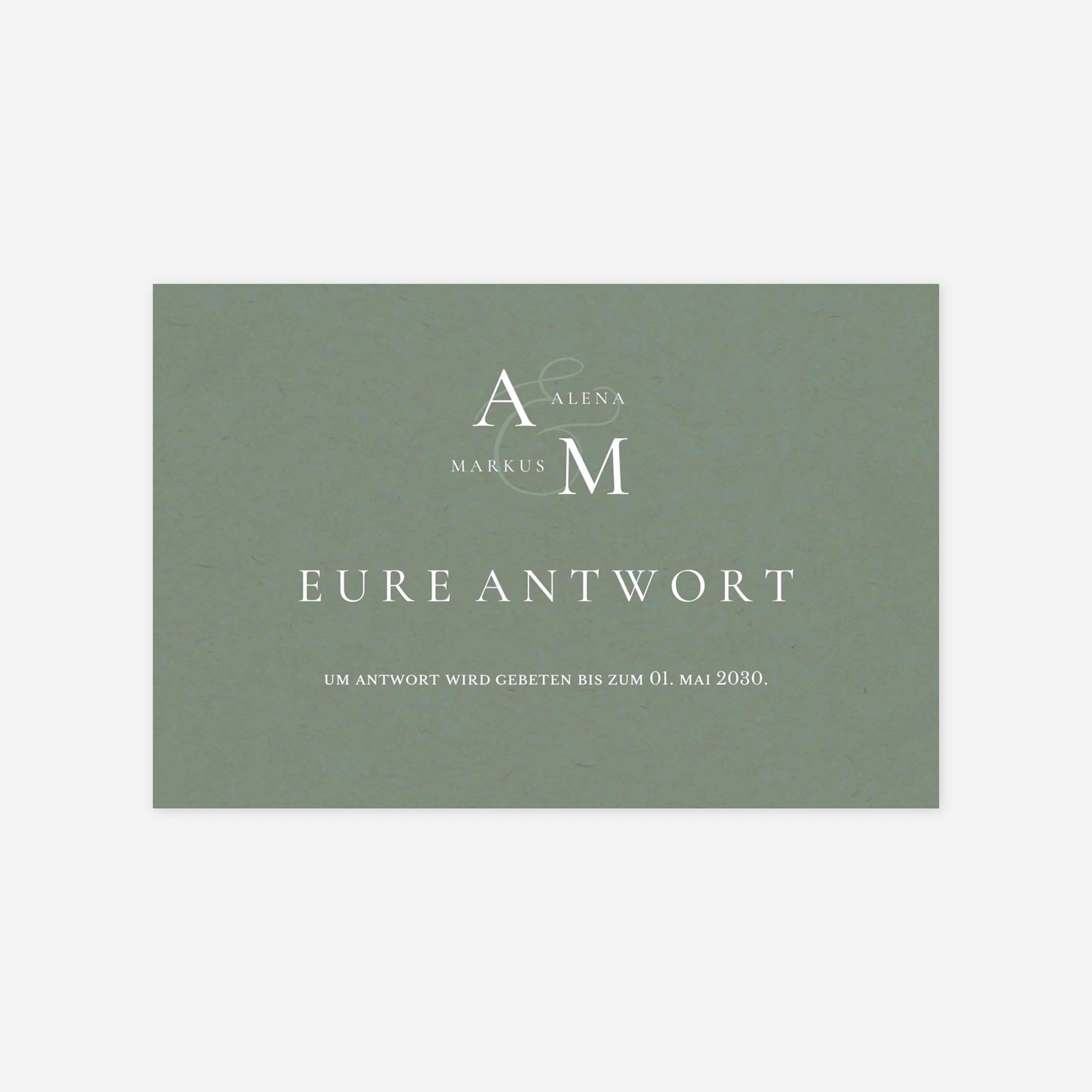 Antwortkarte Hochzeit Sanfte Zweisamkeit