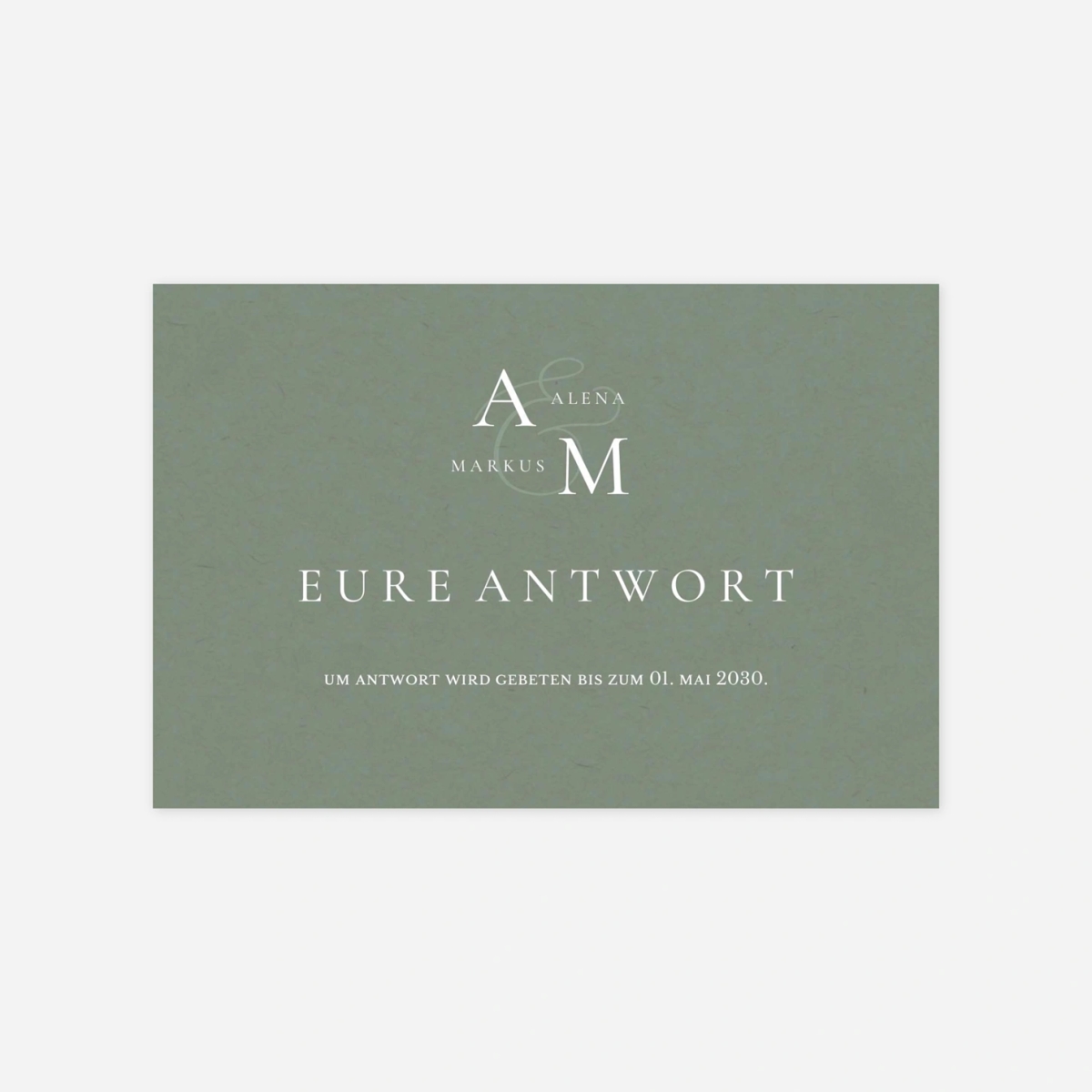 Antwortkarte Hochzeit Sanfte Zweisamkeit