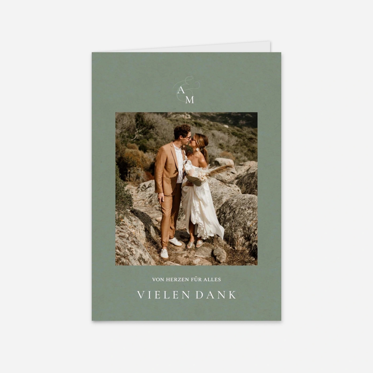 Dankeskarte Hochzeit Sanfte Zweisamkeit