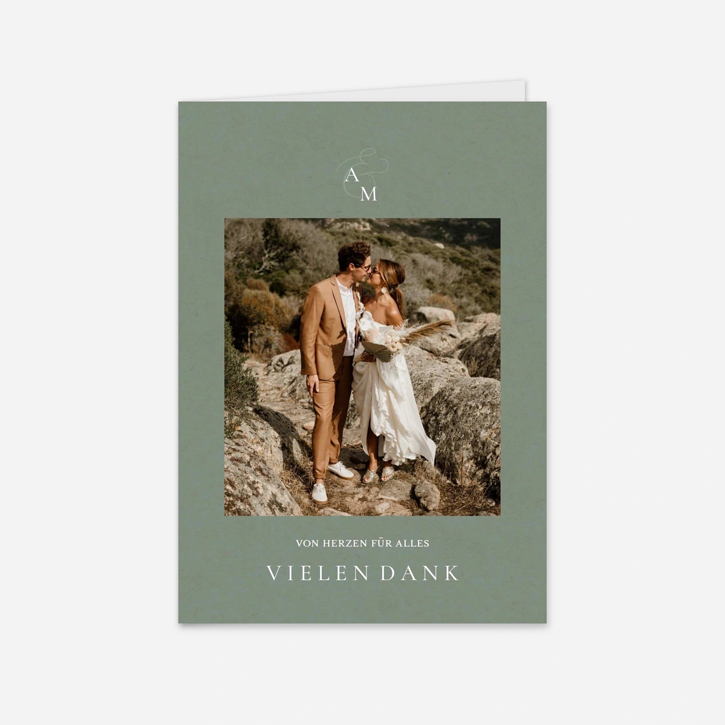 Dankeskarte Hochzeit Sanfte Zweisamkeit