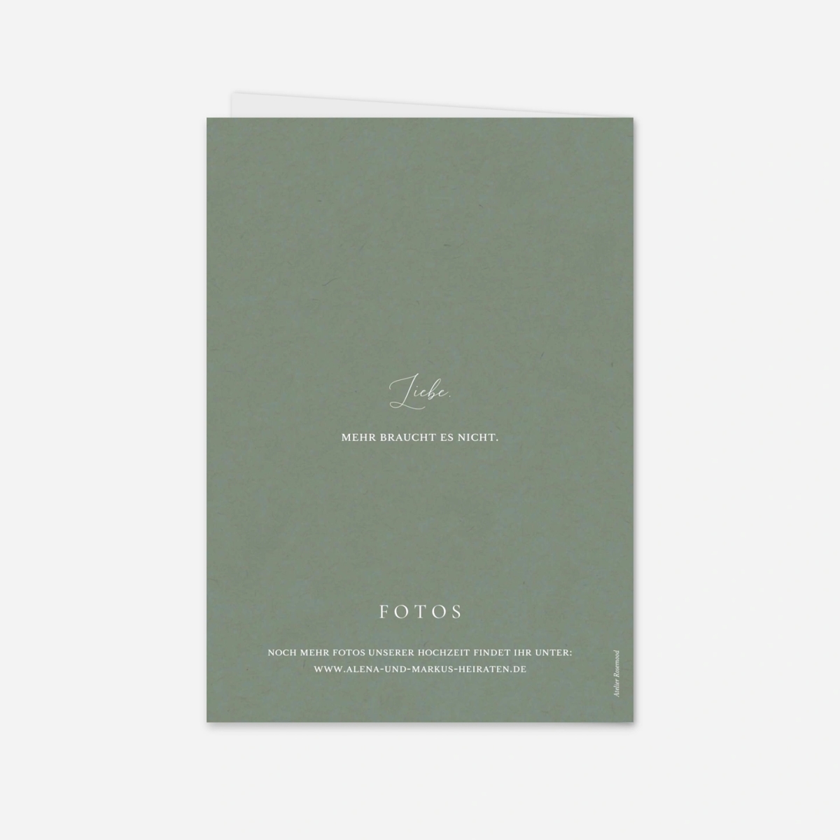 Dankeskarte Hochzeit Sanfte Zweisamkeit