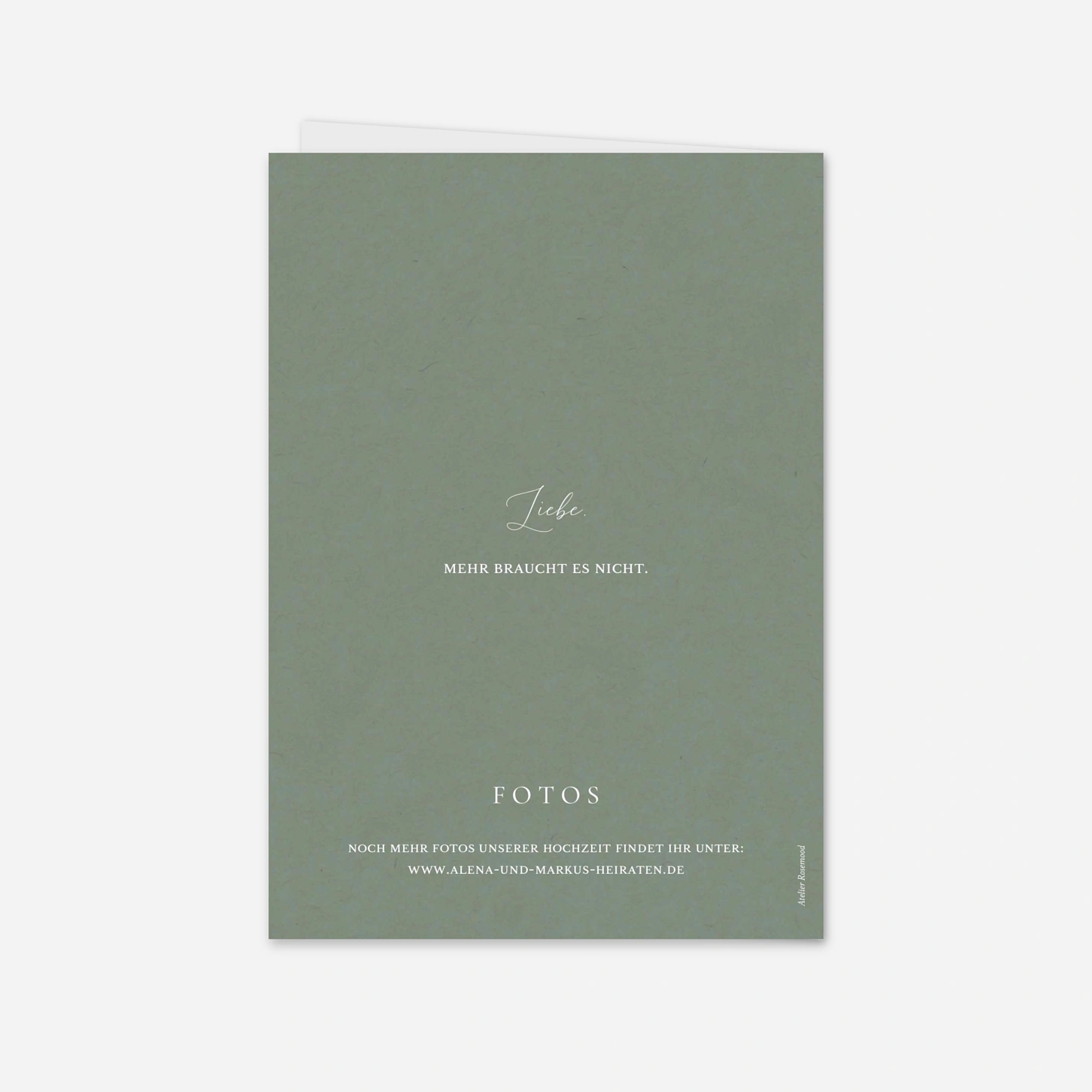 Dankeskarte Hochzeit Sanfte Zweisamkeit