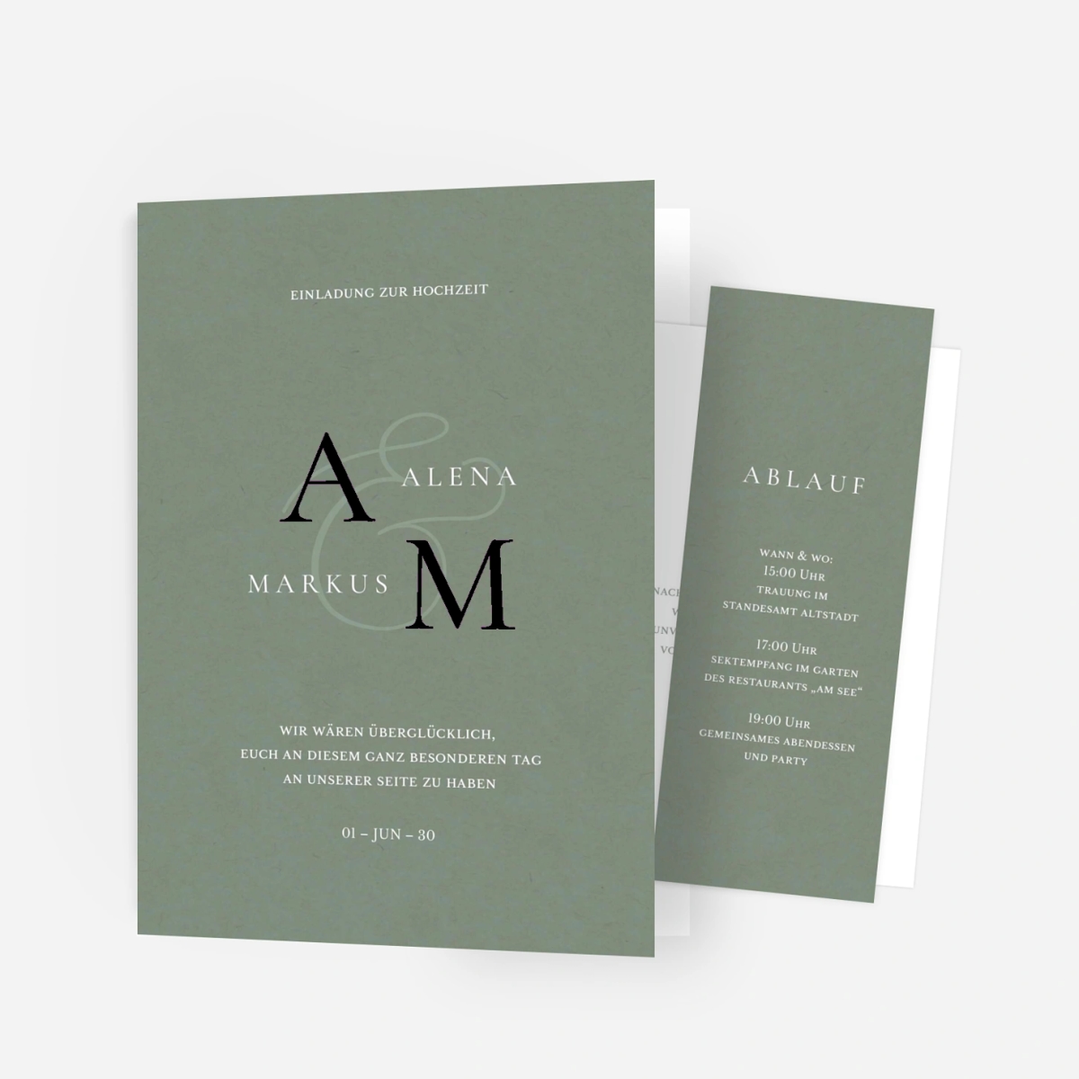 Hochzeitseinladung Sanfte Zweisamkeit