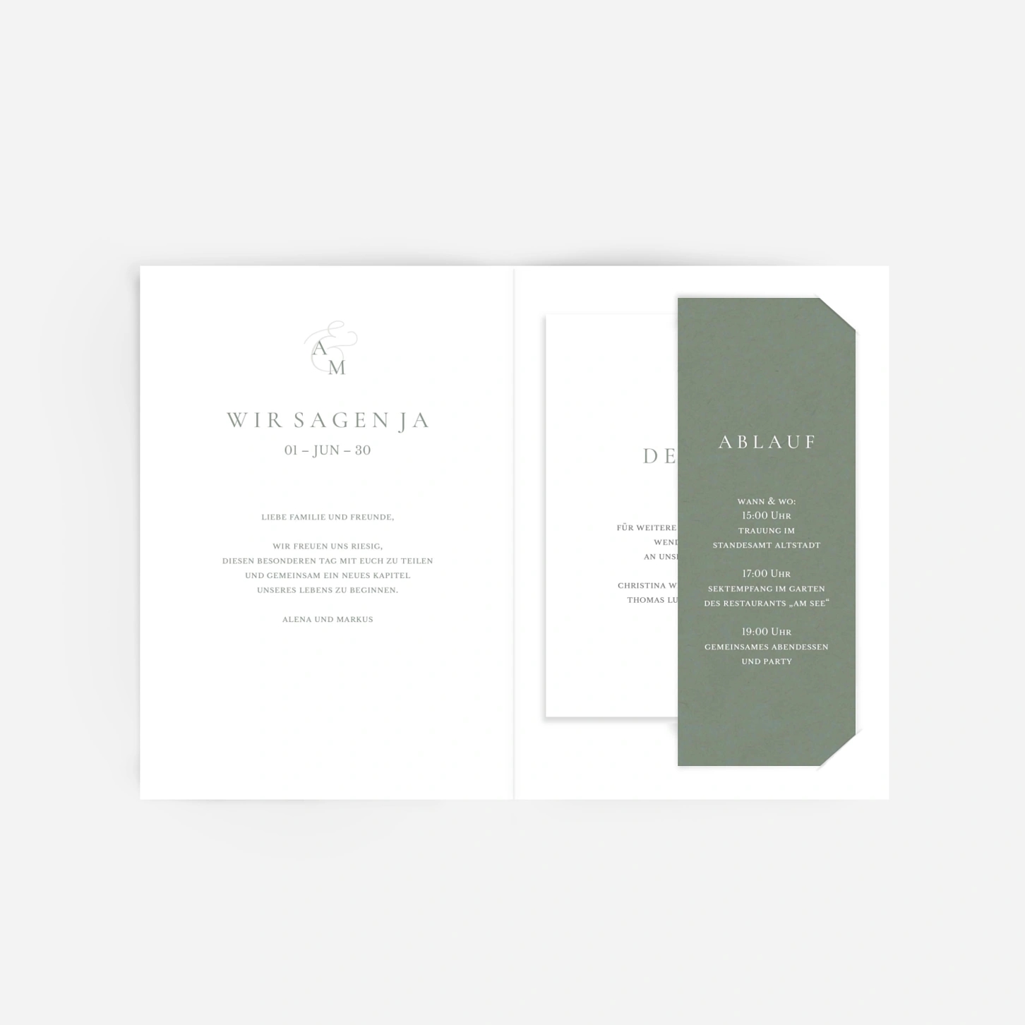 Hochzeitseinladung Sanfte Zweisamkeit