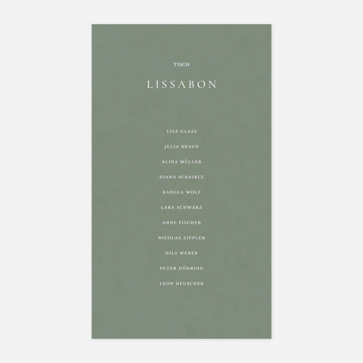 Gruppentischkarte Sanfte Zweisamkeit