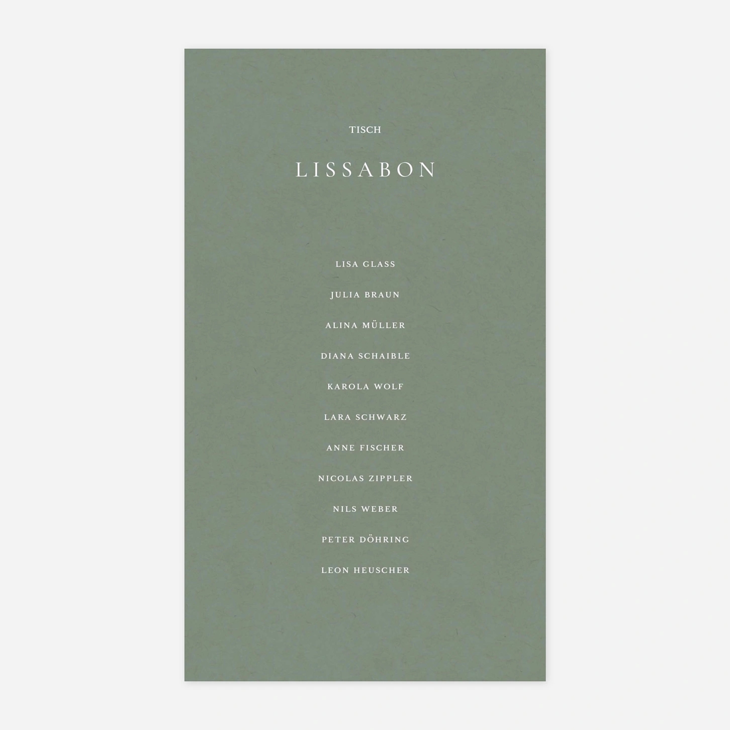 Gruppentischkarte Sanfte Zweisamkeit