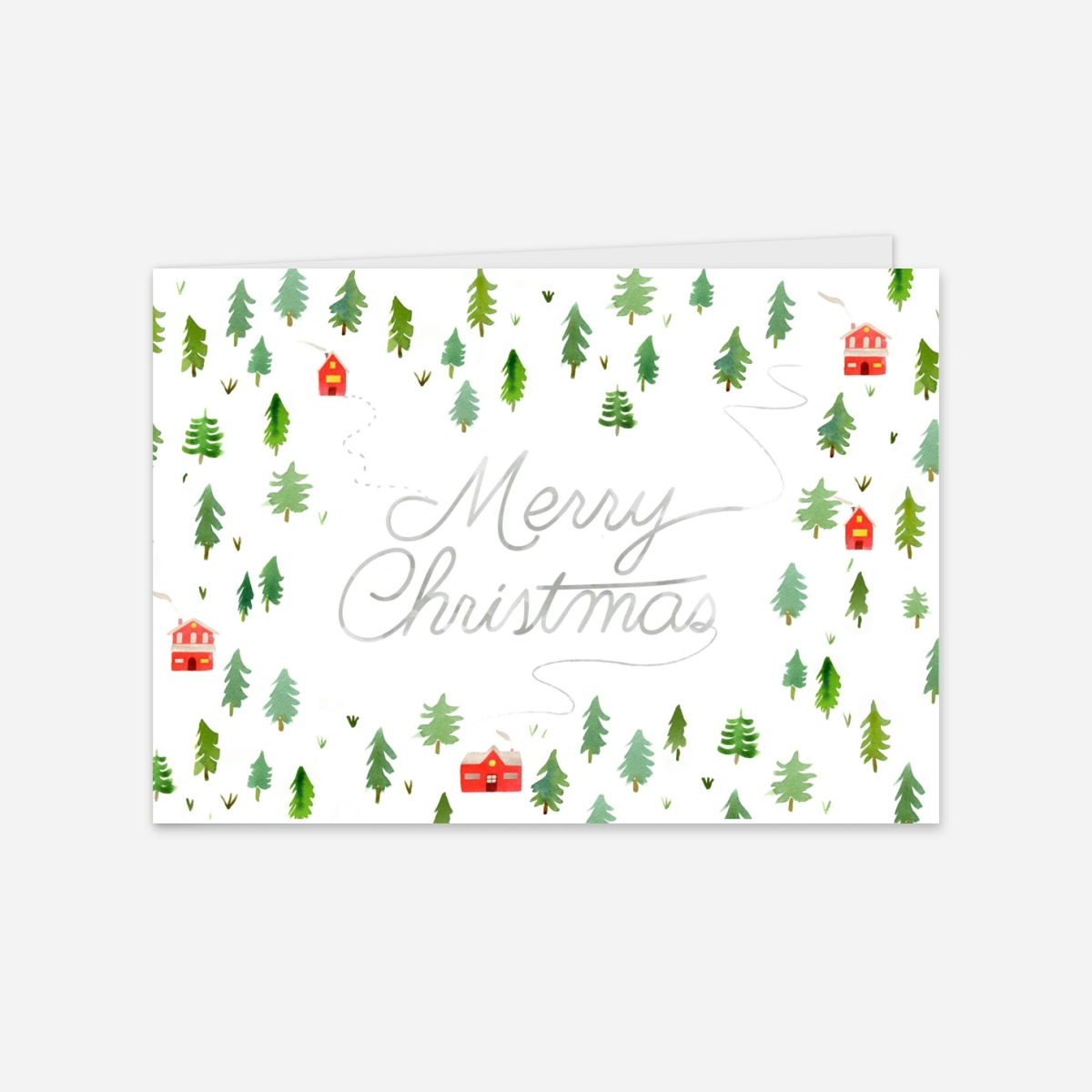 Weihnachtskarte Tannenwald