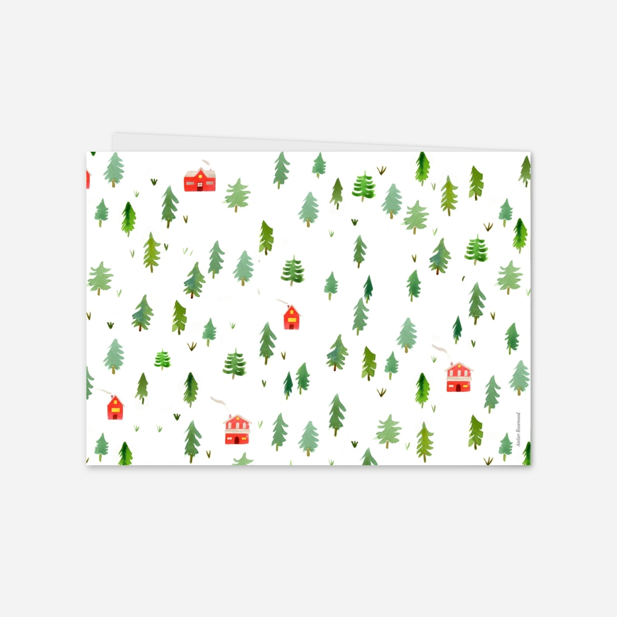 Weihnachtskarte Tannenwald