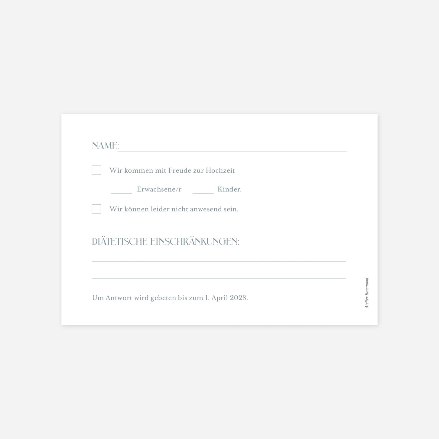 Antwortkarte Hochzeit Tag der Liebe