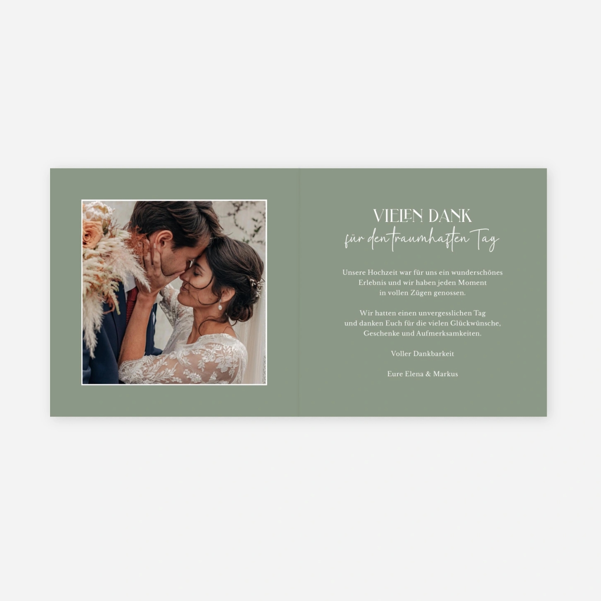 Dankeskarte Hochzeit Tag der Liebe