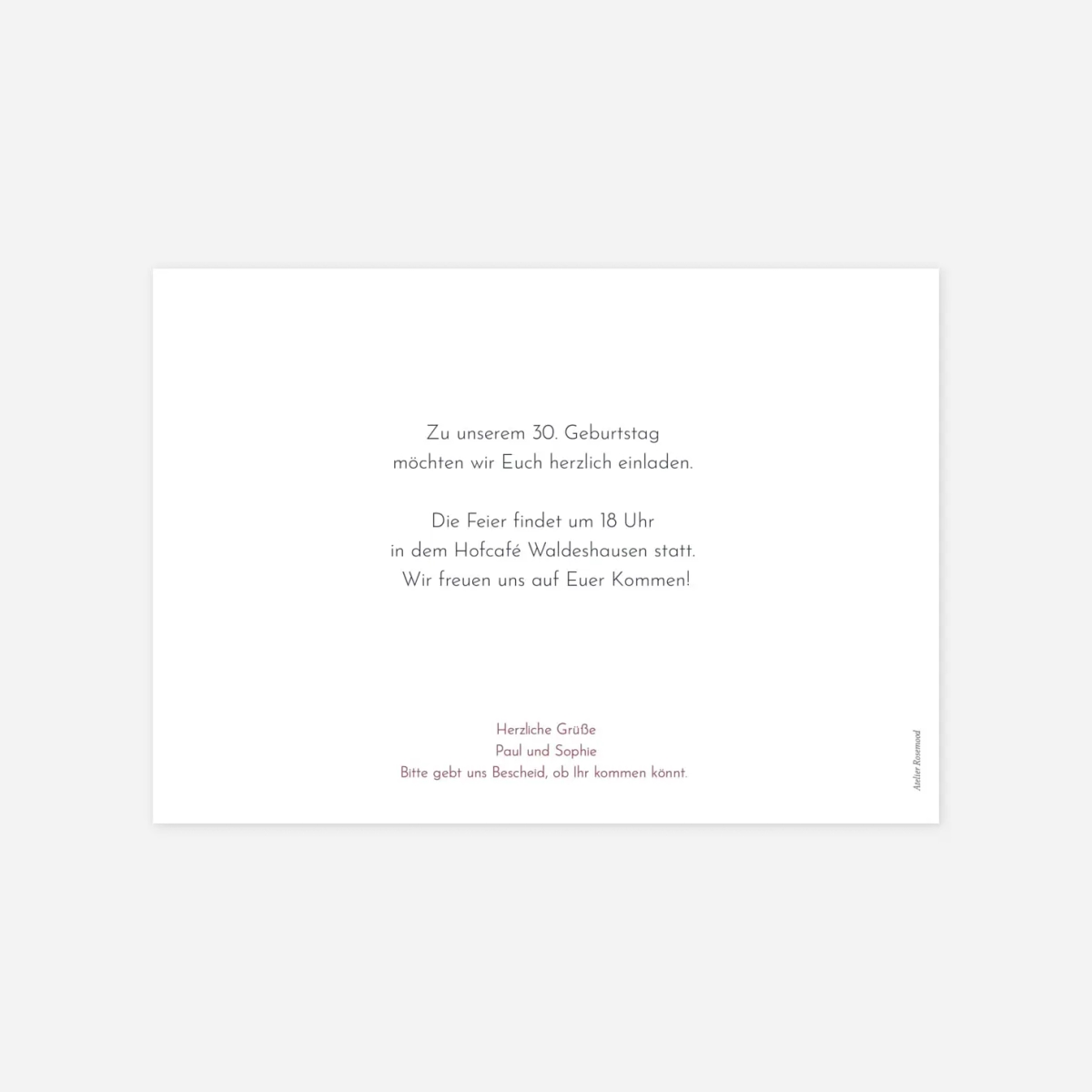 Geburtstagseinladung Photo !