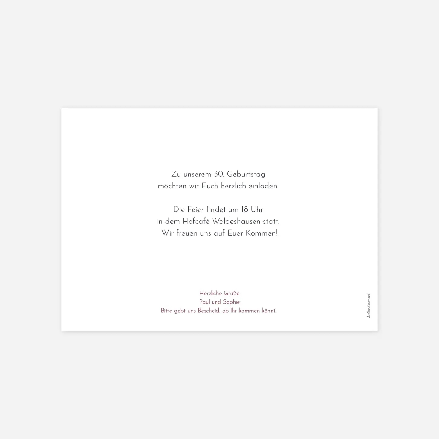 Geburtstagseinladung Photo !