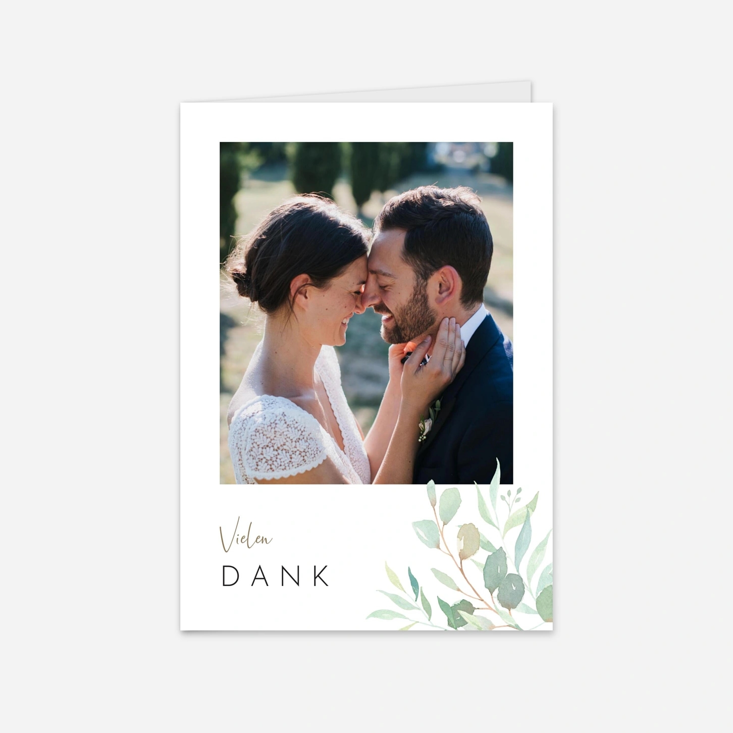 Dankeskarte Hochzeit Tender Leaves
