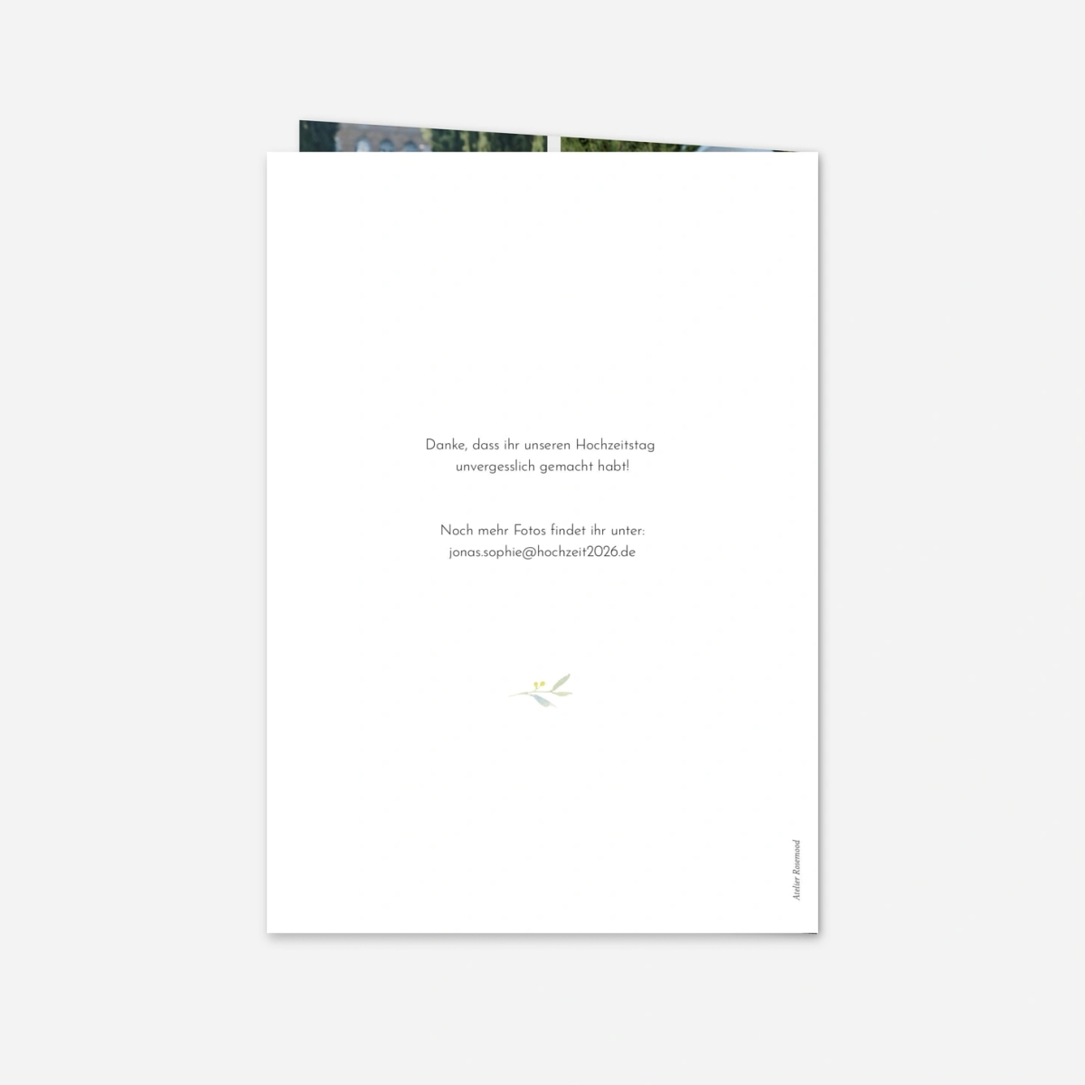 Dankeskarte Hochzeit Tender Leaves