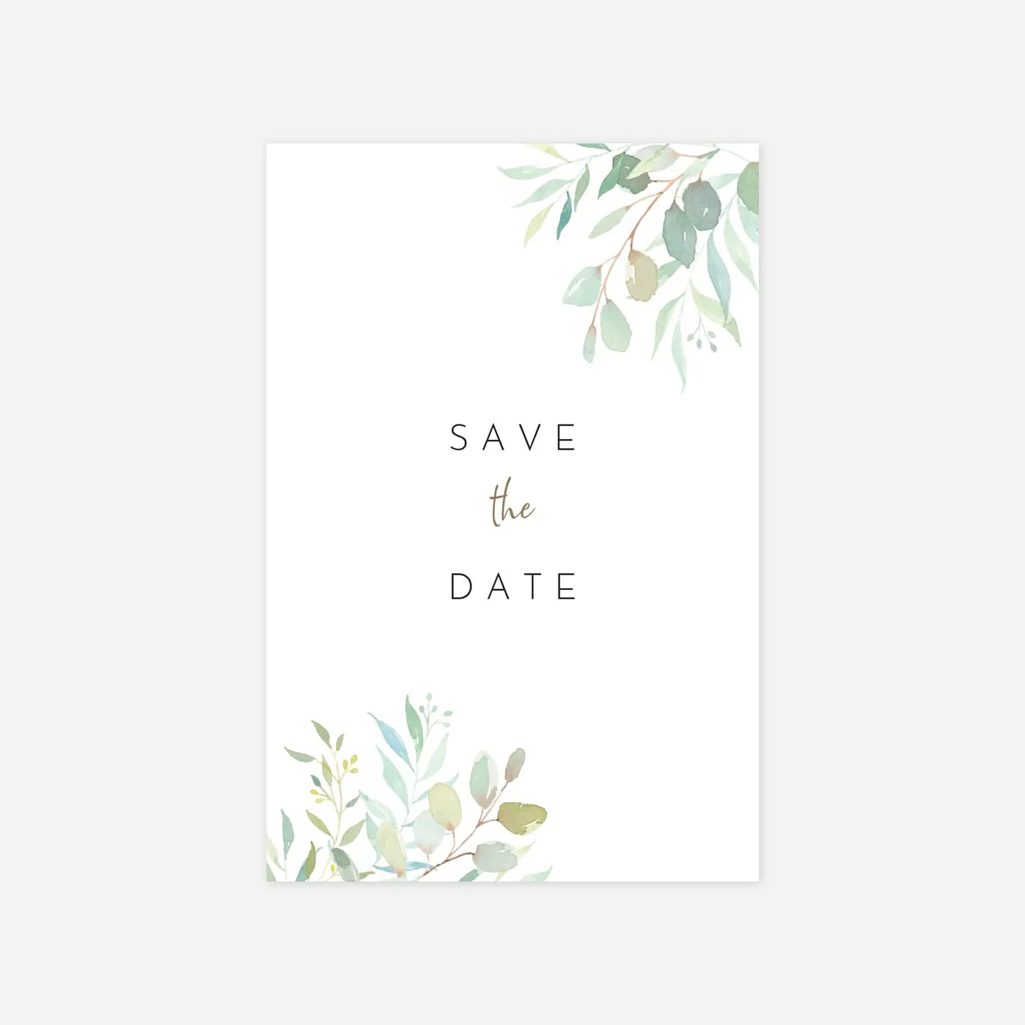 Save-the-Date Karte Tender Leaves
