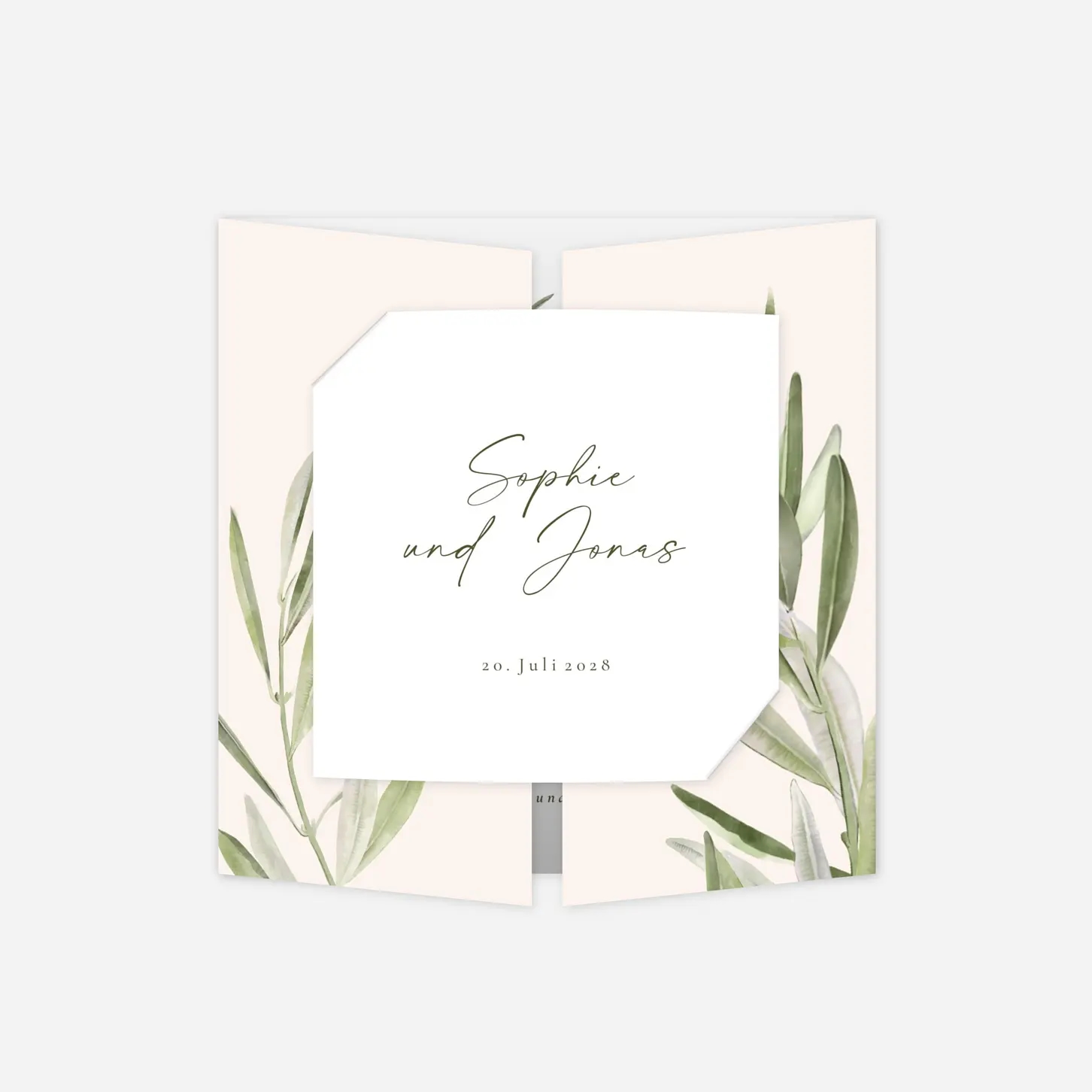 Hochzeitseinladung Unter den Olivenbäumen