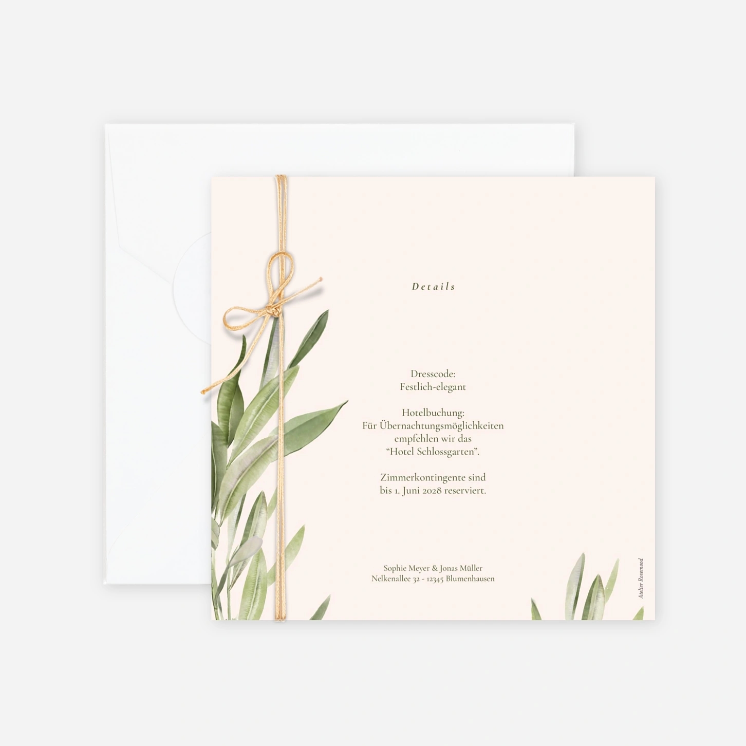 Hochzeitseinladung Unter den Olivenbäumen