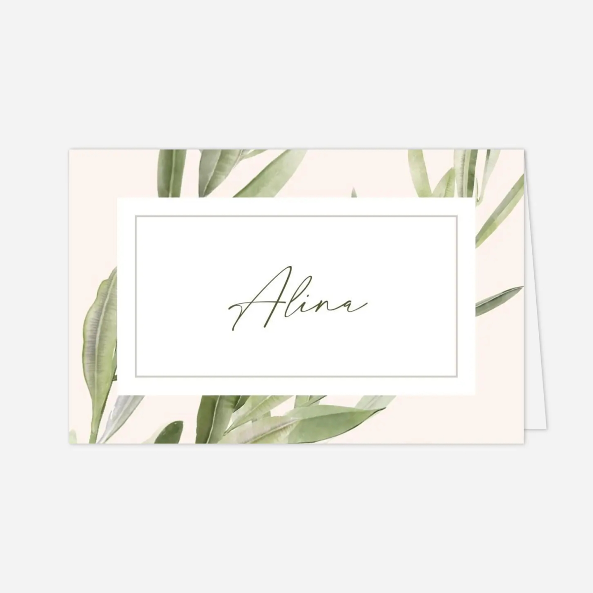 Platzkarte Hochzeit Unter den Olivenbäumen