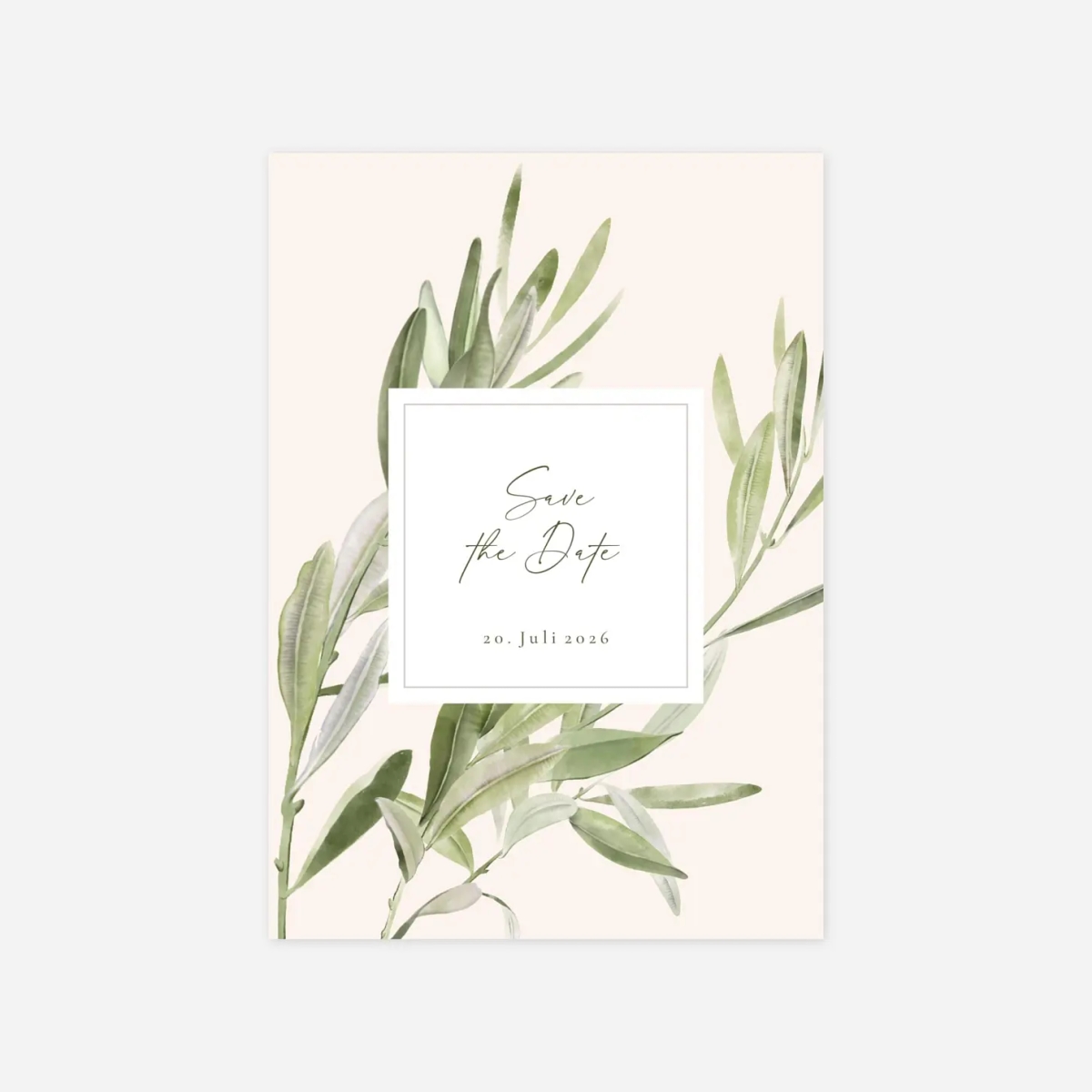 Save-the-Date Karte Unter den Olivenbäumen
