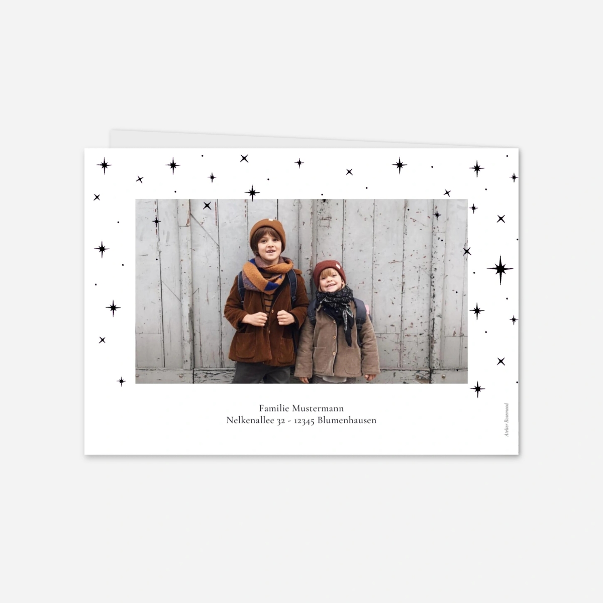 Weihnachtskarte Unter den Sternen