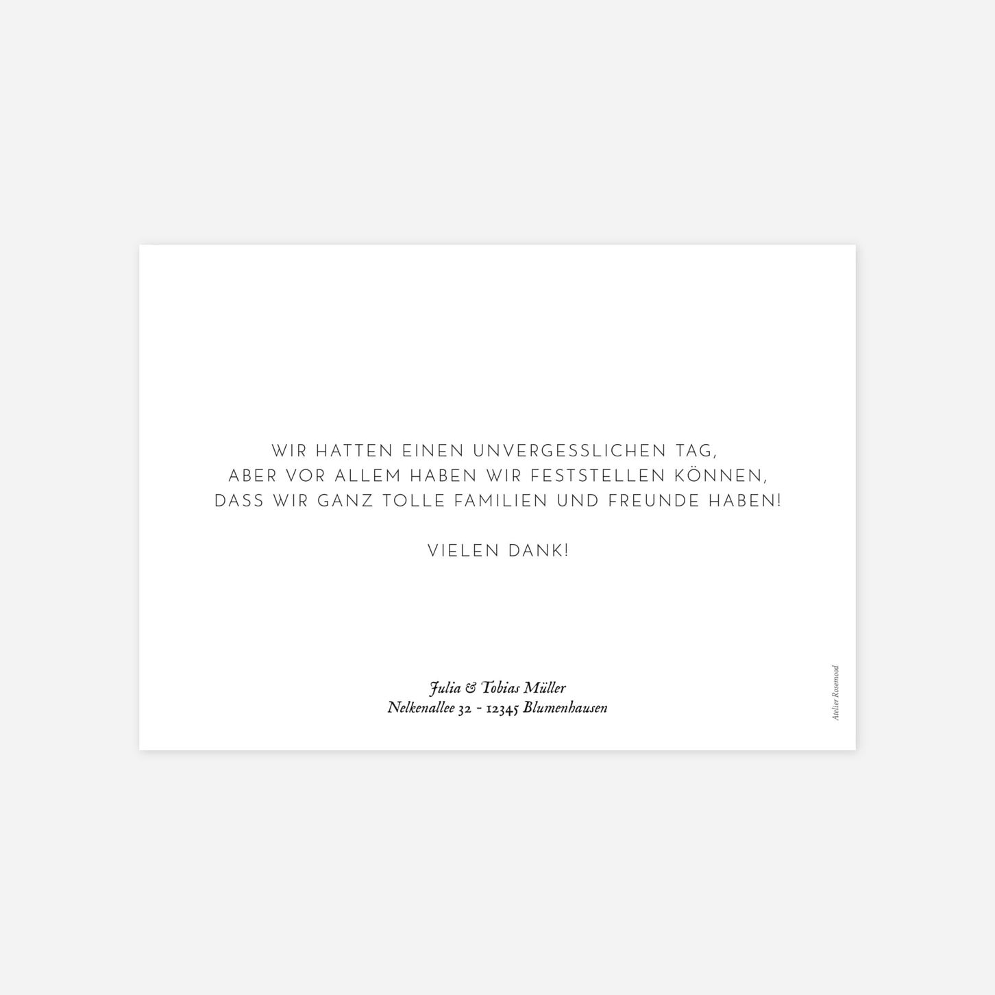 Dankeskarte Hochzeit Unendlich