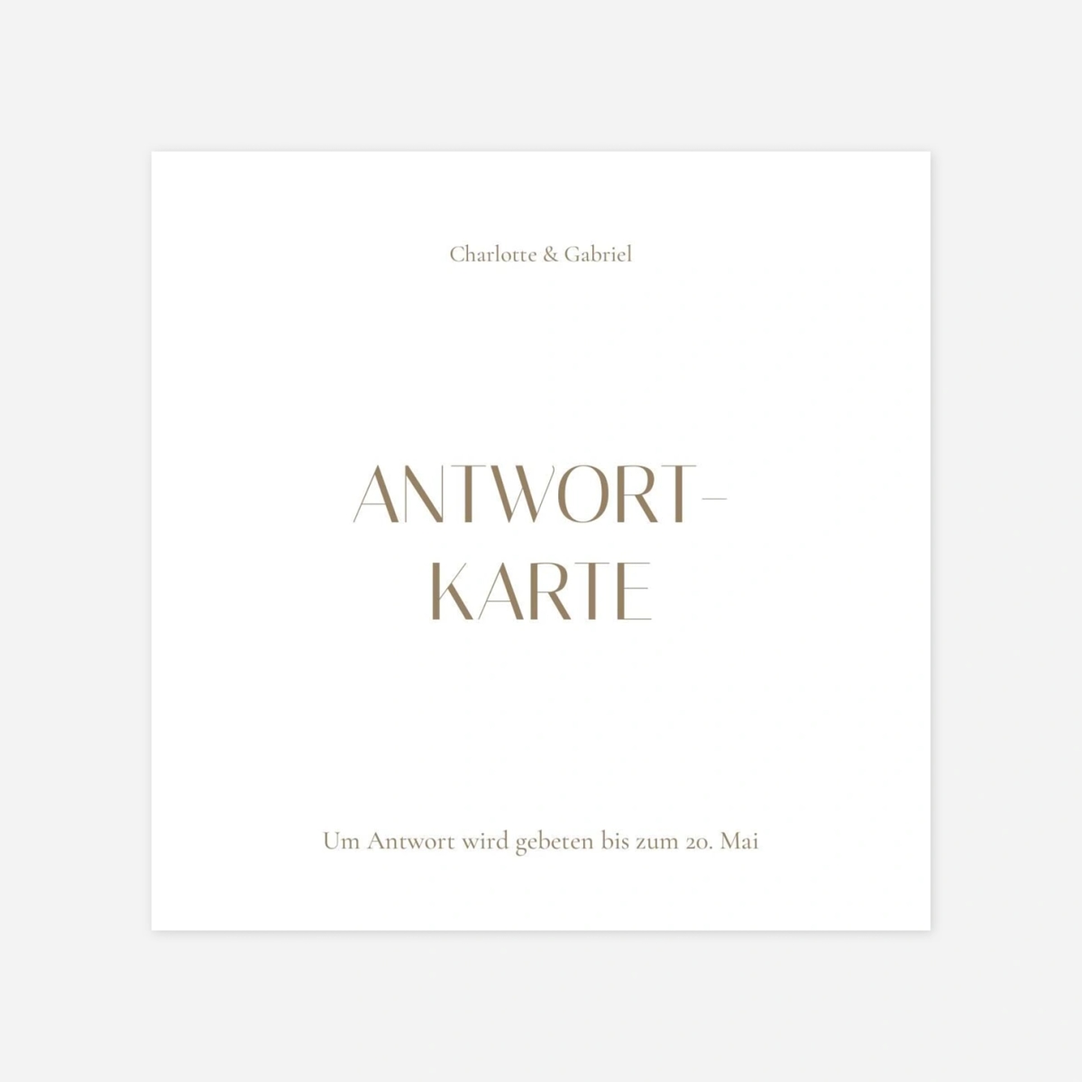 Antwortkarte Hochzeit Vereint