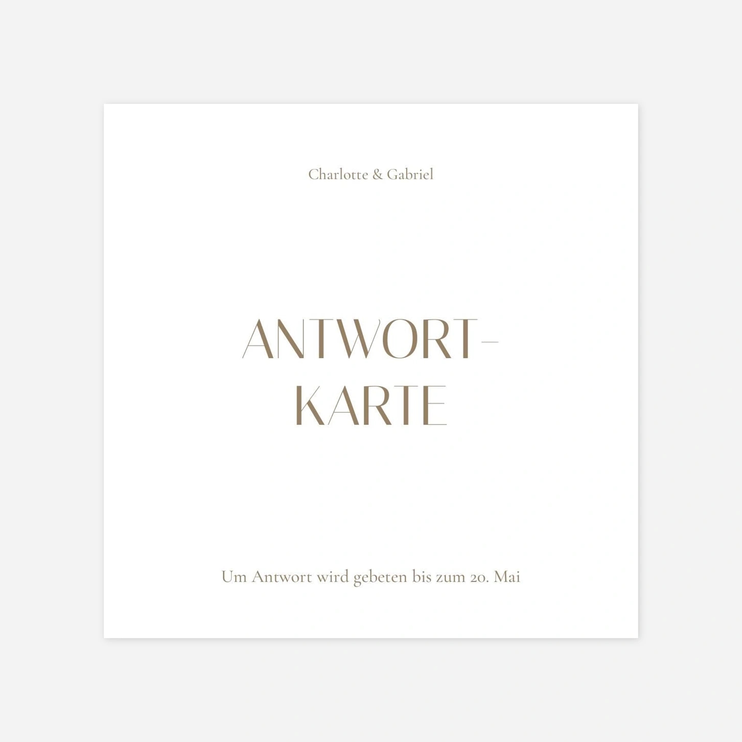 Antwortkarte Hochzeit Vereint