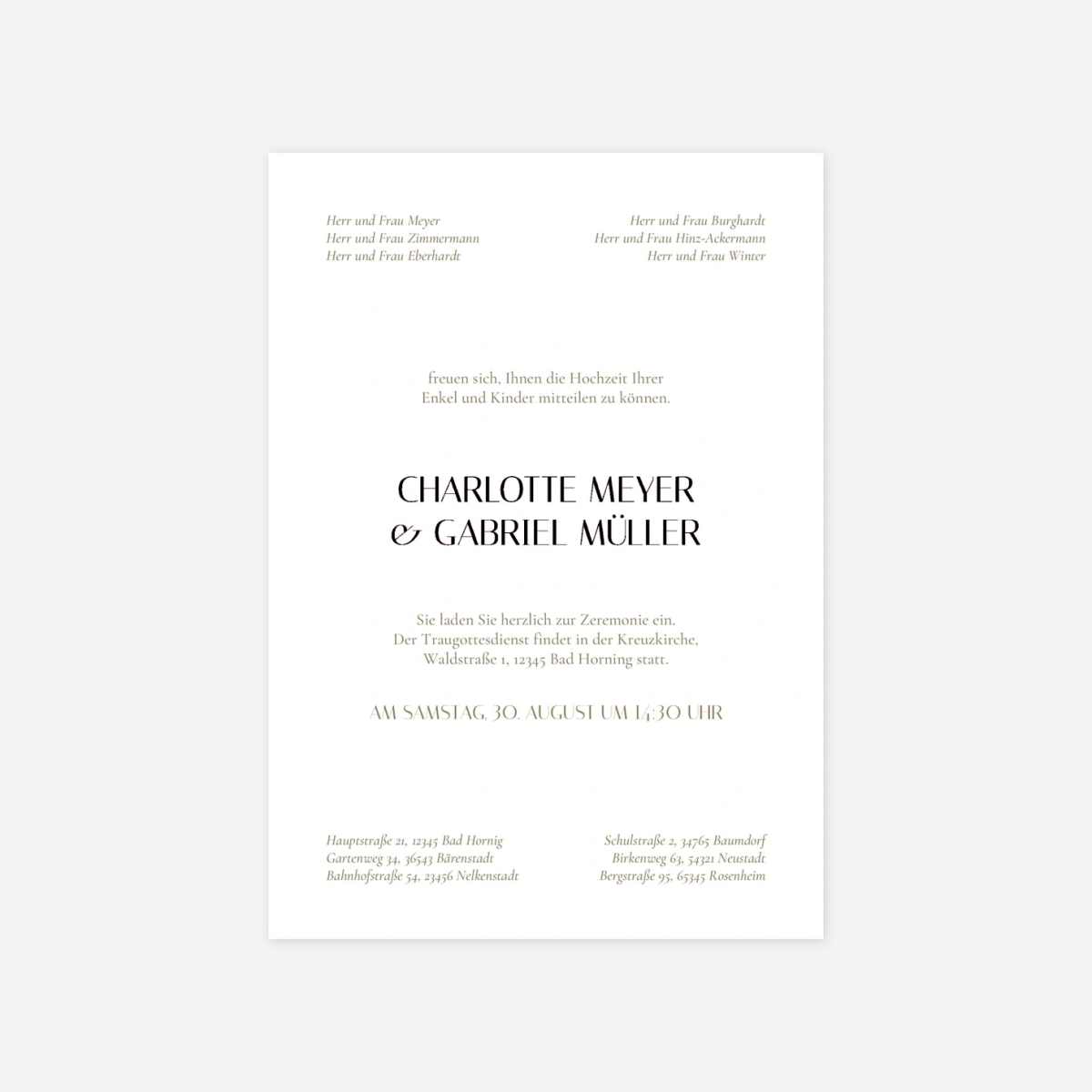 Hochzeitseinladung Vereint