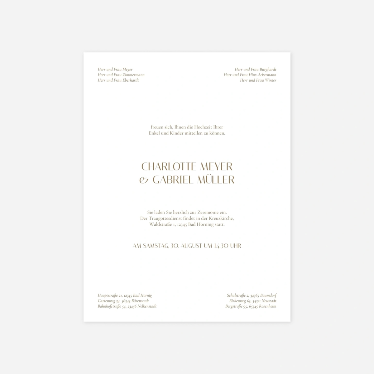 Hochzeitseinladung Vereint